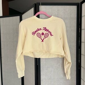 Butter Yellow Cropped Sweater Hoaka Apparel
